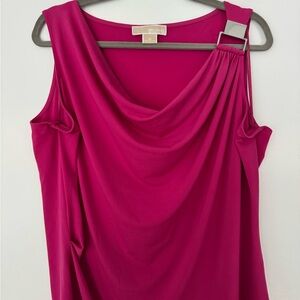 Michael Kors Fuchsia Draped Blouse